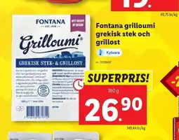 Lidl Fontana grilloumi grekisk stek och erbjuda