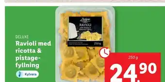 Lidl DELUXE Ravioli med ricotta & pistage- erbjuda