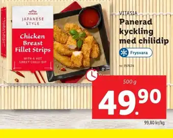 Lidl VITASIA Panerad kyckling med chilidip erbjuda