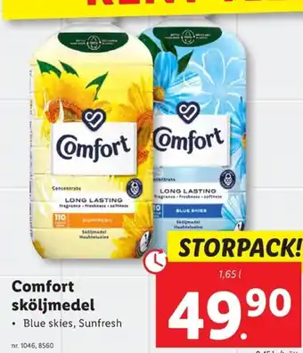 Lidl Comfort sköljmedel erbjuda