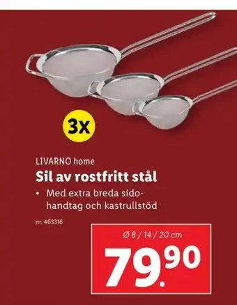 Lidl LIVARNO home Sil av rostfritt stål erbjuda