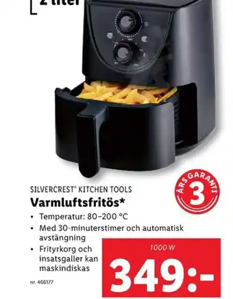 Lidl SILVERCREST® KITCHEN TOOLS Varmluftsfritös* erbjuda