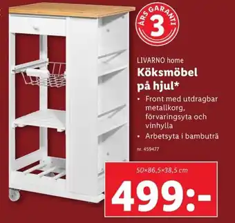 Lidl LIVARNO home Köksmöbel på hjul* erbjuda