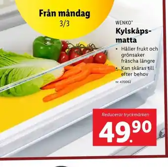 Lidl WENKO Kylskåps- matta erbjuda