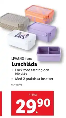 Lidl LIVARNO home erbjuda