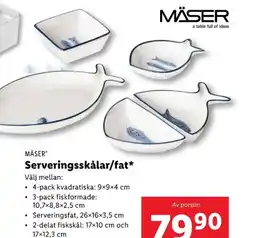 Lidl MÄSER Serveringsskålar/fat* erbjuda