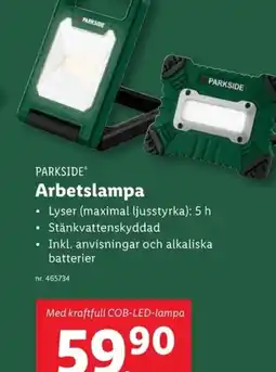 Lidl PARKSIDE Arbetslampa erbjuda