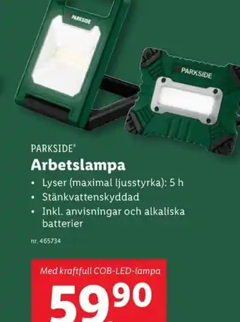 Lidl PARKSIDE Arbetslampa erbjuda