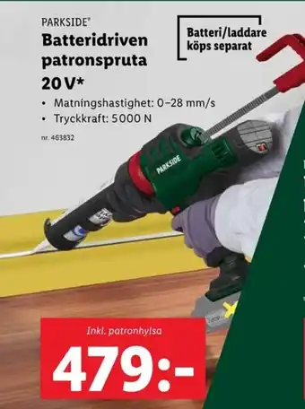 Lidl PARKSIDE Batteridriven patronspruta erbjuda