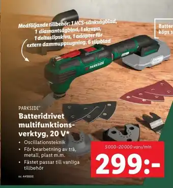 Lidl PARKSIDE Batteridrivet multifunktions- erbjuda