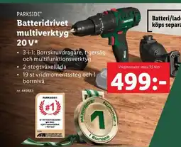 Lidl PARKSIDE Batteridrivet multiverktyg erbjuda