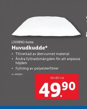 Lidl LIVARNO home Huvudkudde* erbjuda