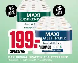 ÖoB Maxi hushållspapper, toalettpapper erbjuda