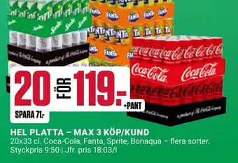 ÖoB Hel platta - max 3 köp/kund erbjuda