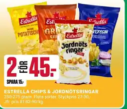 ÖoB Estrella chips & jordnötsringar erbjuda