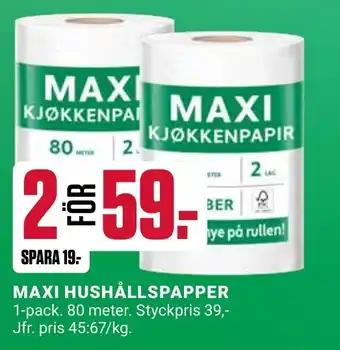 ÖoB MAXI hushållspapper erbjuda