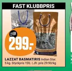 ÖoB LAZZAT basmatiris erbjuda