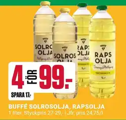 ÖoB Buffé solrosolja, rapsolja erbjuda