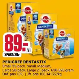 ÖoB PEDIGREE dentastix erbjuda
