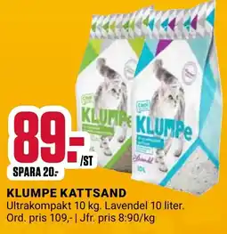 ÖoB Klumpe kattsand erbjuda