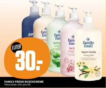 ÖoB FAMILY FRESH duschcreme erbjuda