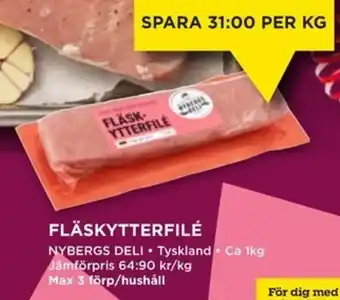 Willys NYBERGS DELI Fläskytterfilé erbjuda