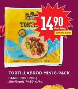 Willys BANDEROS Tortillabröd mini 8-pack erbjuda