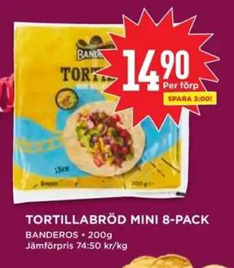 Willys BANDEROS Tortillabröd mini 8-pack erbjuda