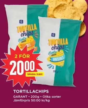 Willys GARANT Tortillachips erbjuda