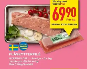 Willys NYBERGS DELI Fläskytterfilé erbjuda