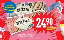 Willys GARANT Vetekaka 24-pack, rågkaka 30-pack erbjuda