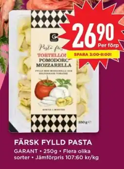 Willys GARANT Färsk fylld pasta erbjuda