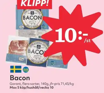 Hemköp GARANT Bacon erbjuda