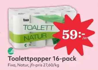 Hemköp FIXA Toalettpapper 16-pack erbjuda