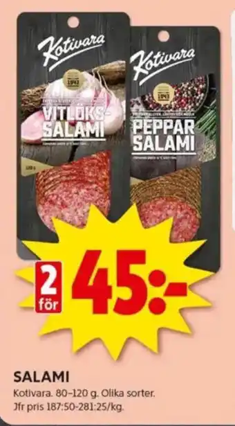 ICA Kvantum KOTIVARA Salami erbjuda