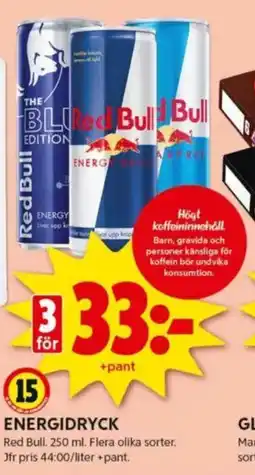 ICA Kvantum RED BULL Energidryck erbjuda