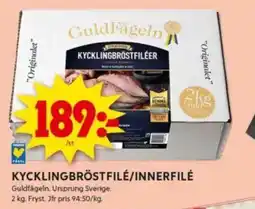 ICA Kvantum GULDFAGELN Kycklingbröstfile/innerfilé erbjuda