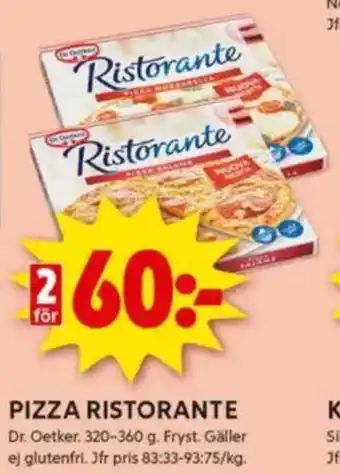 ICA Kvantum DR. OETKER Pizza ristorante erbjuda