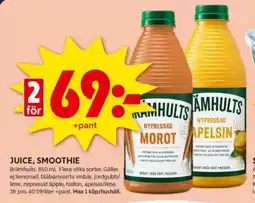 ICA Kvantum BRAMHULTS Juice, smoothie erbjuda