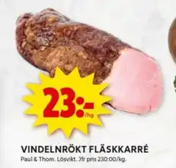 ICA Kvantum PAUL & THOM Vindelnrökt fläskkarré erbjuda