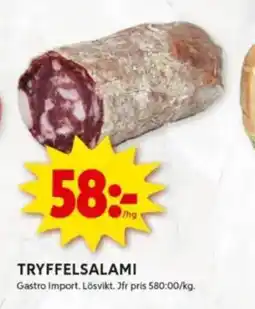 ICA Kvantum GASTRO IMPORT Tryffelsalami erbjuda