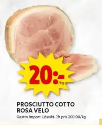 ICA Kvantum GSTRO IMPORT Prosciutto cotto rosa velo erbjuda