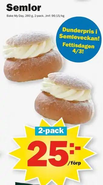 Pekås BAKE MY DAY Semlor erbjuda