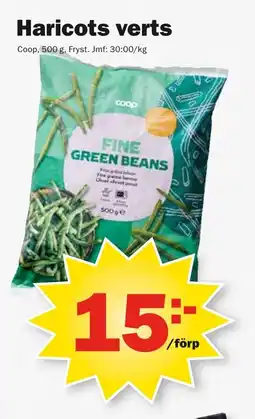 Pekås COOP Haricots verts erbjuda