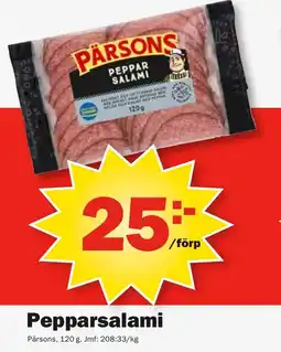 Pekås PARSONS Pepparsalami erbjuda