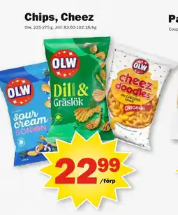 Pekås OLW Chips, Cheez erbjuda