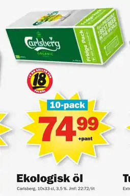 Pekås CARLSBERG Ekologisk öl erbjuda