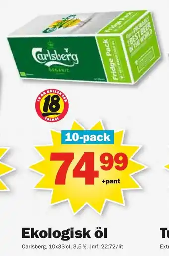 Pekås CARLSBERG Ekologisk öl erbjuda