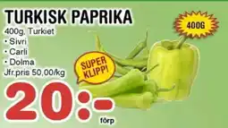 Nya Pulsen Turkisk paprika erbjuda