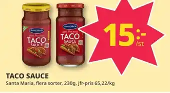 Tempo SANTA MARIA Taco sauce erbjuda